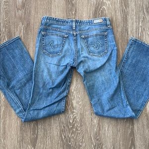 AG low-rise flare jeans
